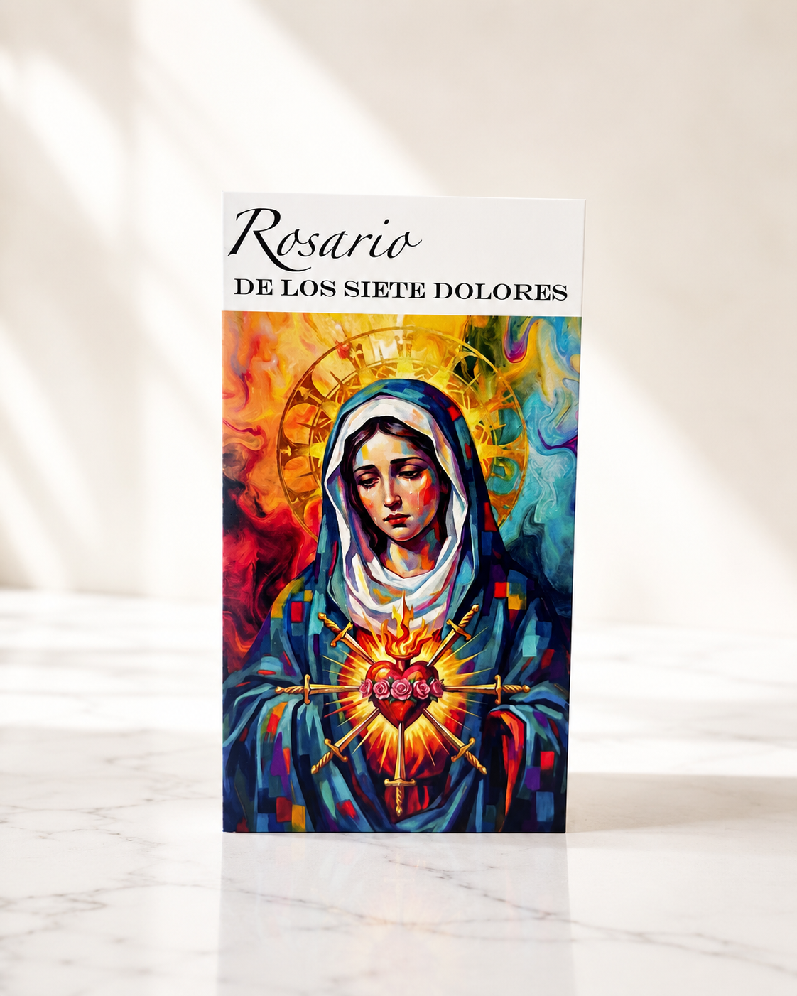 Tarjeta de Oración del Rosario de los Siete Dolores
